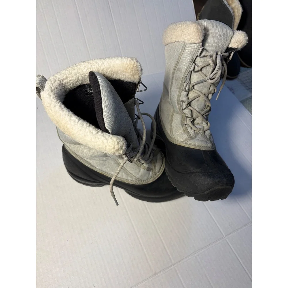 Sorel Cumberland Gray Black thinsulate Winter Snow Boots NL1436-009 Womens 8